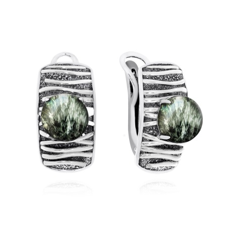 Купить оптом серьги из серебра с серафинитами 2310921752 от Krasnoe