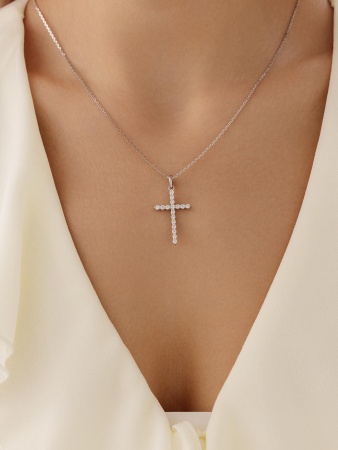 Купить оптом кресты декоративные из серебра с фианитами 3340204680 от Krasnoe