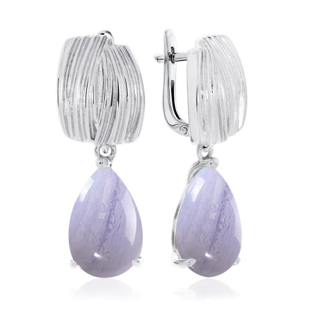 Купить оптом серьги из серебра с агатами 2340391380-84 от Krasnoe