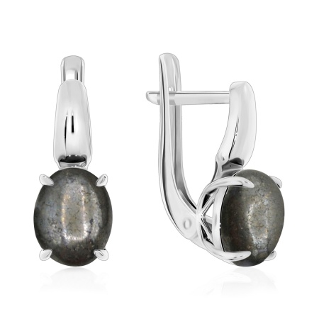 Купить оптом серьги из серебра с пиритами 2340П00045 от Krasnoe