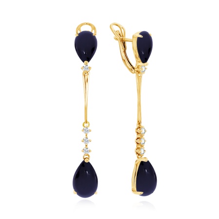 Купить оптом серьги из серебра с агатами и фианитами 2318391208-1-20 от Krasnoe