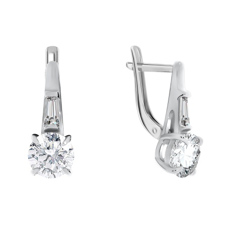 Купить оптом серьги из серебра с фианитами 2340200284 от Krasnoe