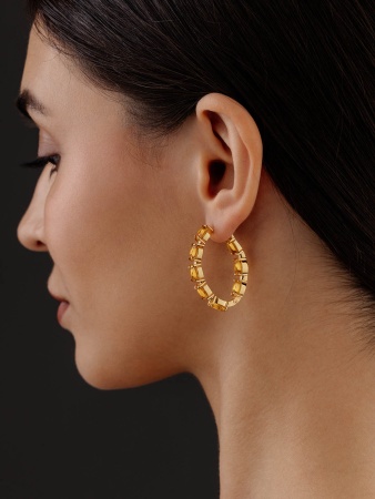 Купить оптом серьги из серебра с цитринами 2318111183 от Krasnoe