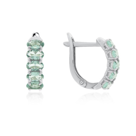 Купить оптом серьги из серебра с ситаллами 2340881724-78 от Krasnoe