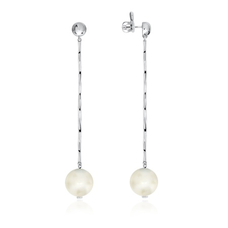 Купить оптом пусеты из серебра с жемчугами 2340241308 от Krasnoe