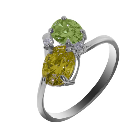 Купить оптом кольцо из серебра с фианитом 1340202306 от Krasnoe