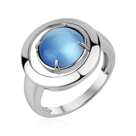 Купить оптом кольцо из серебра с кошачий глазом 1340266371-70 от Krasnoe