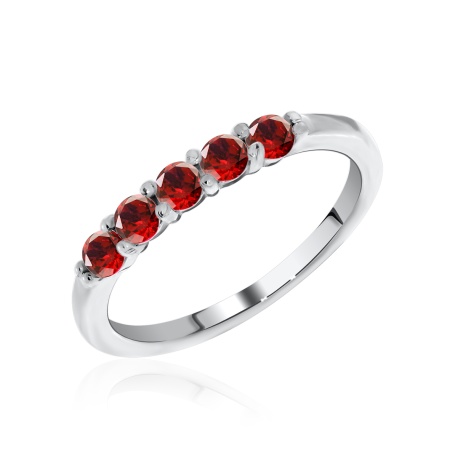 Купить оптом кольцо из серебра с гранатами 1340151319 от Krasnoe