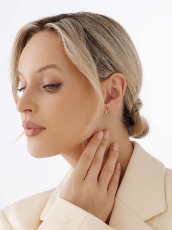 Купить оптом серьги из серебра без вставок 2340405544 от Krasnoe