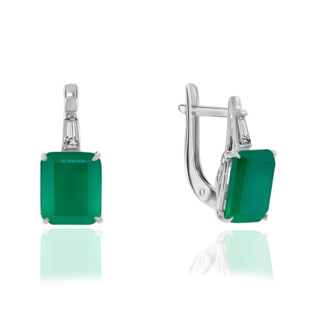 Купить оптом серьги из серебра с агатами и фианитами 2340390278-60 от Krasnoe