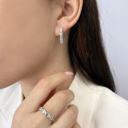 Купить оптом серьги из серебра с топазами 2340071182 от Krasnoe