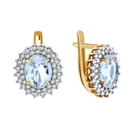 Купить оптом серьги из серебра с топазом 2329700145л от Krasnoe