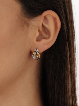 Купить оптом серьги из серебра с ситаллами 2317С32128-51 от Krasnoe