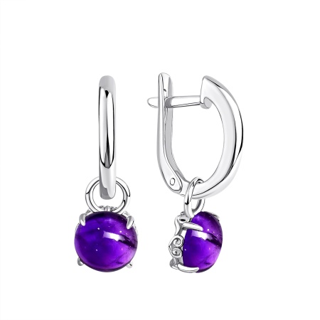 Купить оптом серьги из серебра с аметистами 2340061791 от Krasnoe