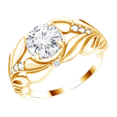 Купить оптом кольцо из серебра с фианитами 1320205789л от Krasnoe