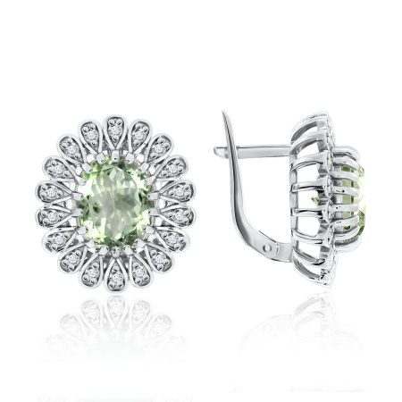 Купить оптом серьги из серебра с фианитами 2340200251-69 от Krasnoe