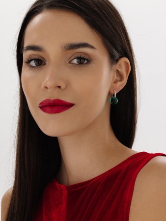 Купить оптом серьги из серебра с кристалл ювелирныйами 2340294318-60 от Krasnoe