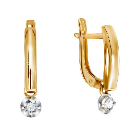 Купить оптом серьги из серебра с фианитами 2329200039-2 от Krasnoe