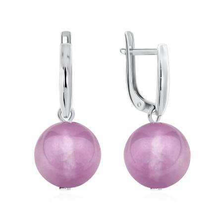 Купить оптом серьги из серебра с кунцитами 2340К10385 от Krasnoe