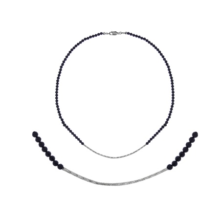 Купить оптом колье из серебра со шпинелью 8340216115-40 от Krasnoe