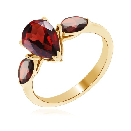 Купить оптом кольцо из серебра с гранатами 1320151808 от Krasnoe