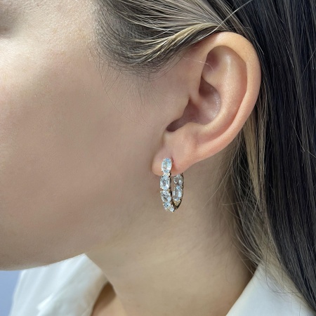 Купить оптом серьги из серебра с топазами 2320071182 от Krasnoe