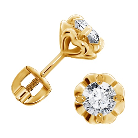 Купить оптом пусеты из серебра с фианитами 2320200126 от Krasnoe