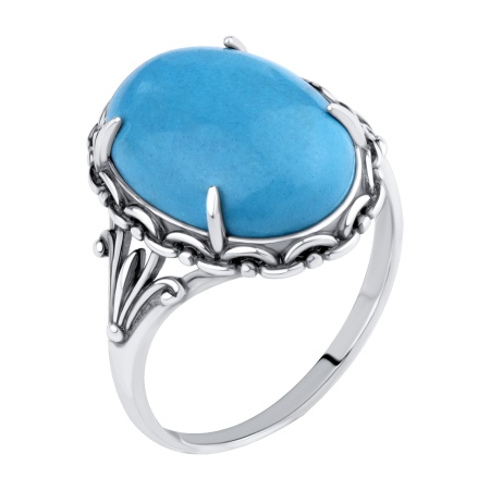 Купить оптом кольцо из серебра с бирюзой 1310315804 от Krasnoe