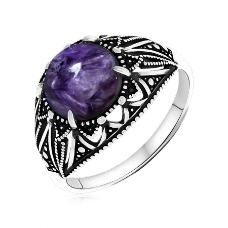 Купить оптом кольцо из серебра с чароитом 1310461868 от Krasnoe