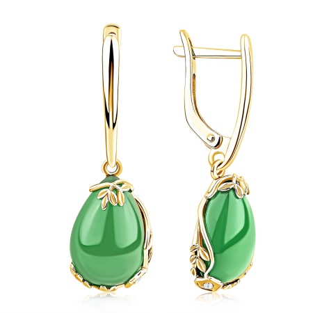 Купить оптом серьги из серебра с агатами и фианитами 2320395052-60 от Krasnoe