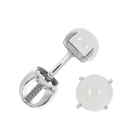 Купить оптом пусеты из серебра с агатами П340392650-10 от Krasnoe