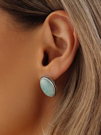 Купить оптом серьги из серебра с амазонитами 2310376357 от Krasnoe