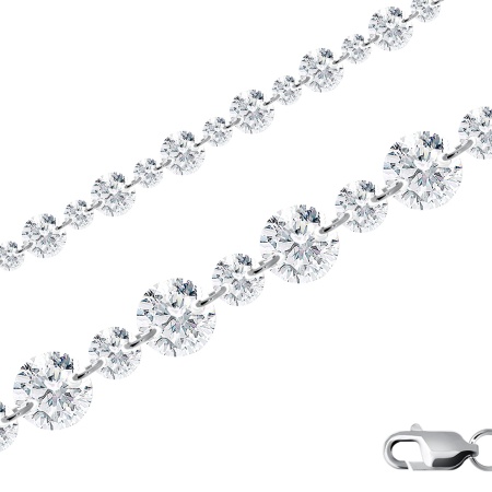 Купить оптом браслет из серебра с фианитами 4340203041-18 от Krasnoe