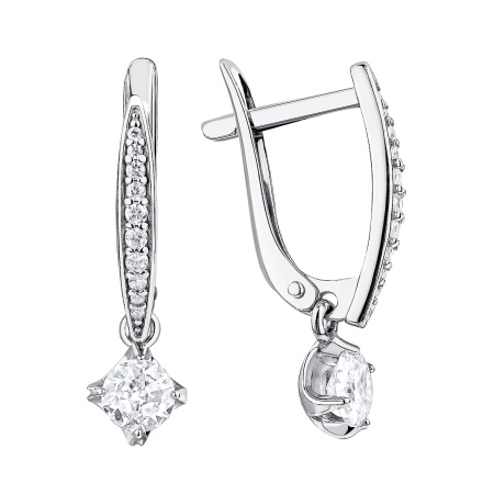 Купить оптом серьги из серебра с фианитами 2340200313л-1 от Krasnoe