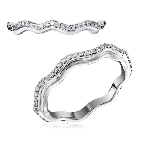 Купить оптом кольцо из серебра с фианитами 1340200353л от Krasnoe