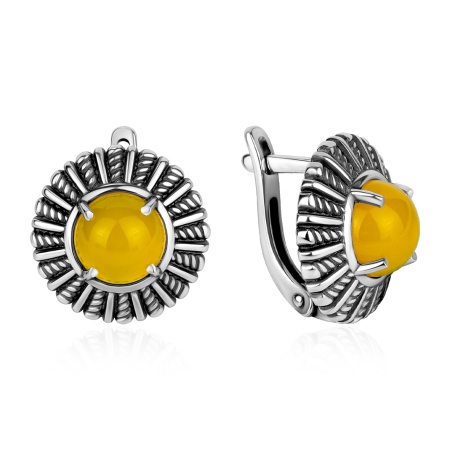 Купить оптом серьги из серебра с агатами 2310396342-50 от Krasnoe