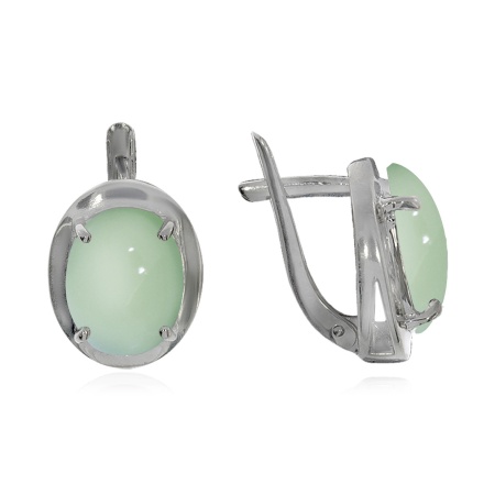 Купить оптом серьги из серебра с халцедонами 2340600029-69 от Krasnoe