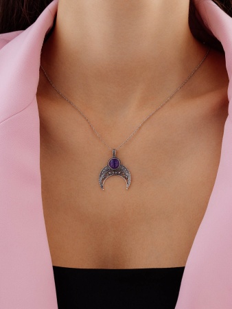 Купить оптом подвеска из серебра с чароитом 3310461819 от Krasnoe