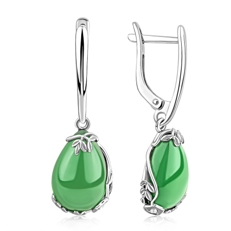 Купить оптом серьги из серебра с агатами и фианитами 2340395052-60 от Krasnoe