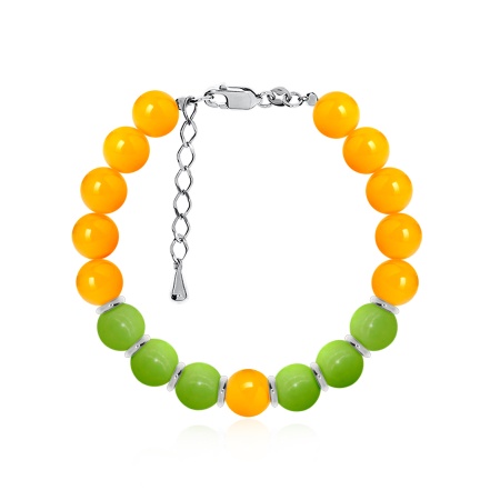 Купить оптом браслет из серебра с агатами 4340876446-16-52 от Krasnoe