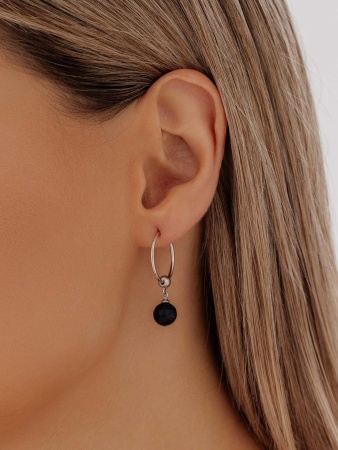 Купить оптом серьги из серебра с синтетическими авантюринами 2340364338-1 от Krasnoe