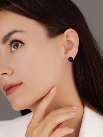 Купить оптом пусеты из серебра с агатами 2340394329-20 от Krasnoe