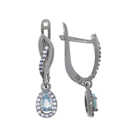 Купить оптом серьги из серебра с фианитами 3207014277л-73 от Krasnoe