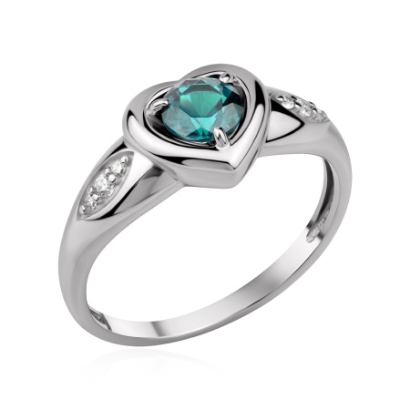 Купить оптом кольцо из серебра с ситаллом и фианитами 1340С34840л-64 от Krasnoe