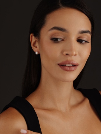 Купить оптом пусеты из серебра с жемчугами 2340241685 от Krasnoe