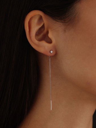 Купить оптом серьги из серебра с фианитами Ц340200325-1 от Krasnoe