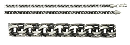 Купить оптом цепь из серебра без вставок 366308080060 от Krasnoe