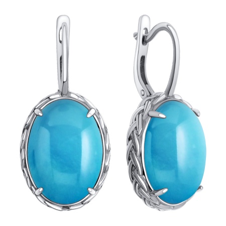 Купить оптом серьги из серебра с бирюзой 2340315705 от Krasnoe