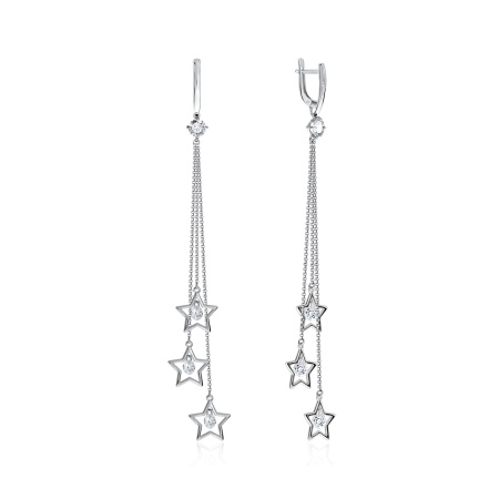 Купить оптом серьги из серебра с фианитами 2340200768 от Krasnoe