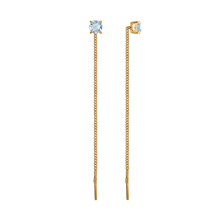 Купить оптом серьги из серебра с фианитами Ц320200140-71 от Krasnoe